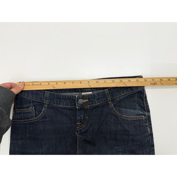 Old Navy Womens Juniors Skirt Size 1 Real Waist Stretch Denim Jean Skirt Y2K - Picture 7 of 9